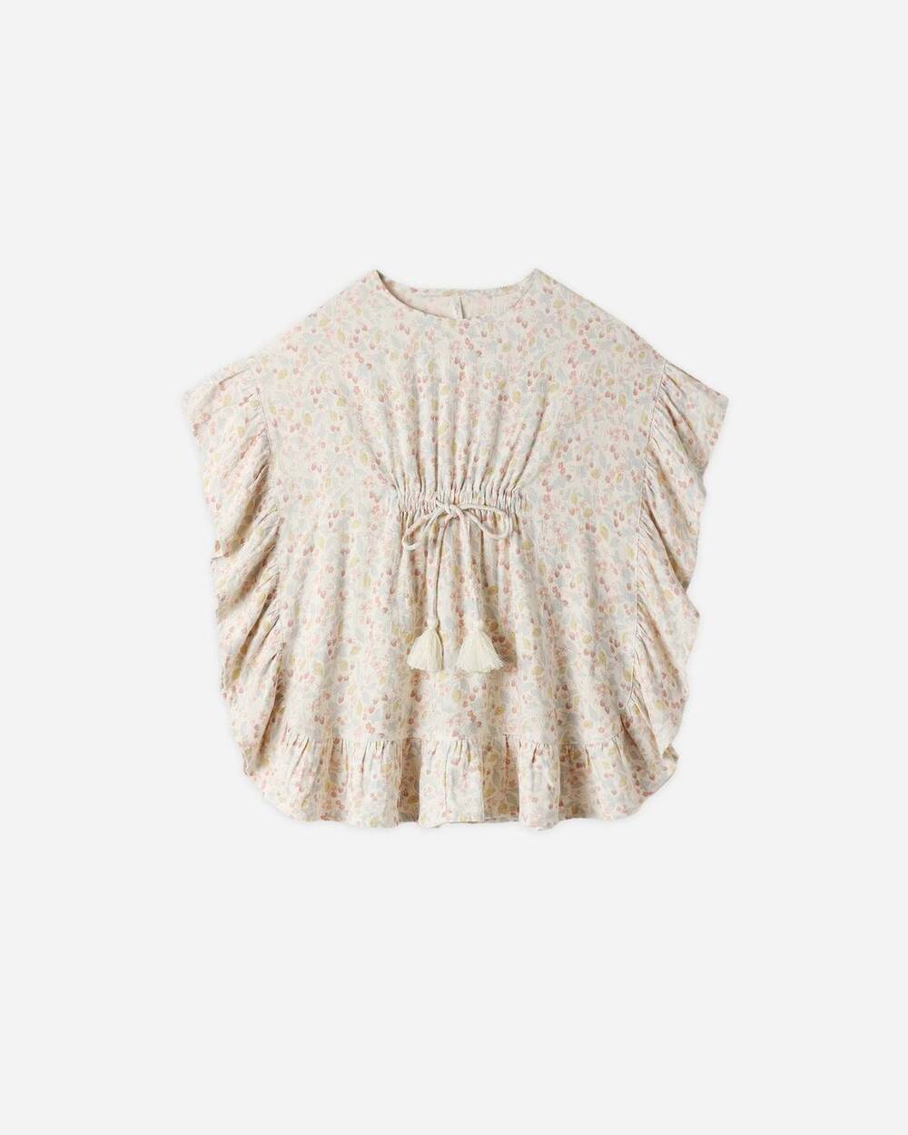 NEW RYLEE + CRU kids' summer garden kaftan coverup in cream